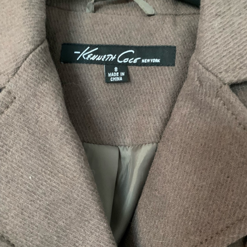 Kenneth Cole Tan Wool coat. size 8 NWT - Picture 4 of 14